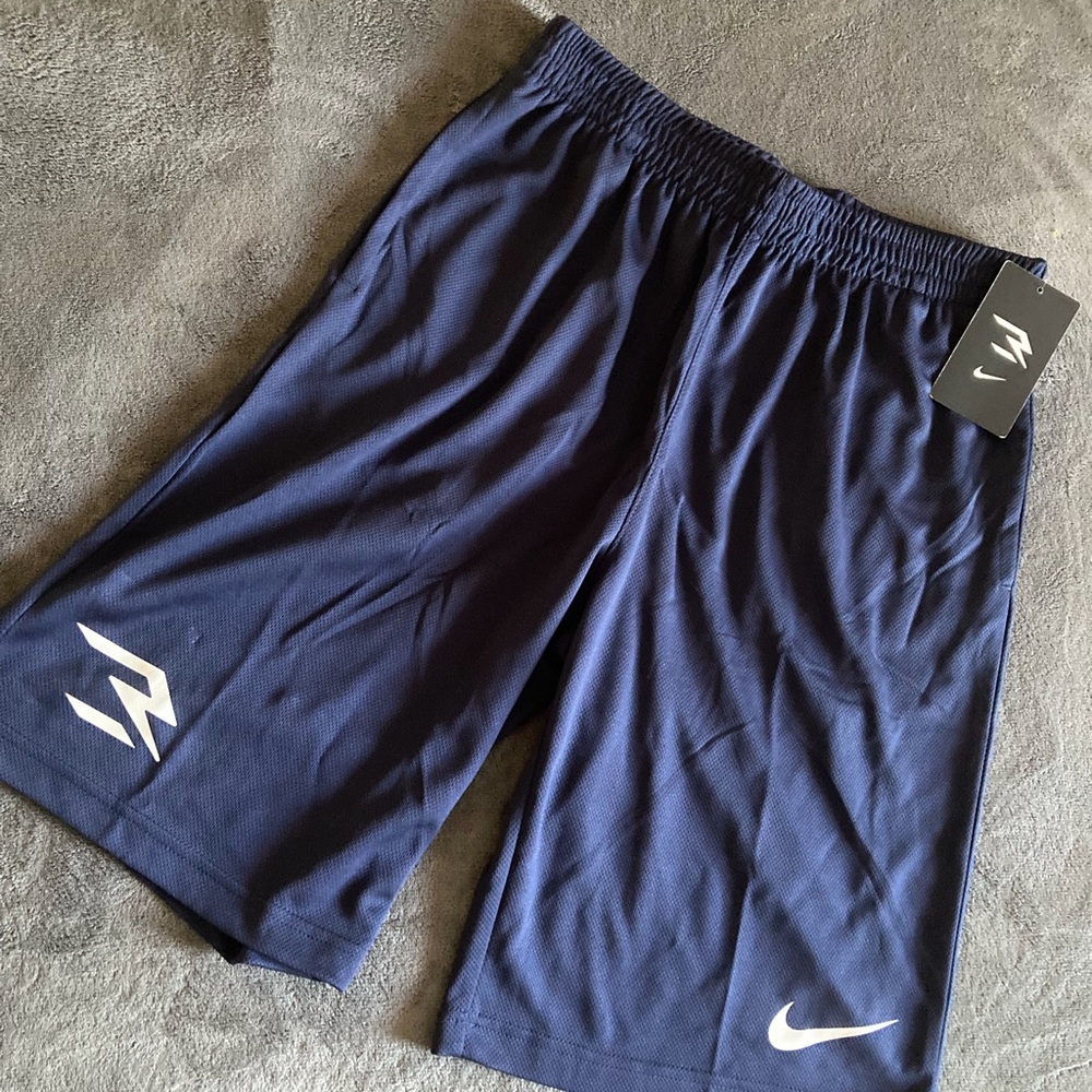 Nike Blue Athletic Shorts with Elastic Waistband